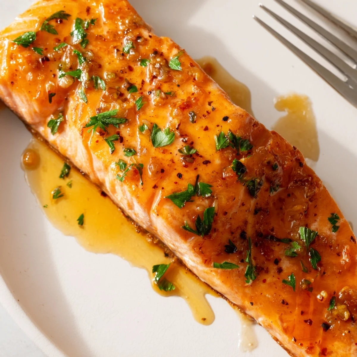 Perfectly oven baked salmon with smoky paprika crust and bright citrus accompaniment for dinner