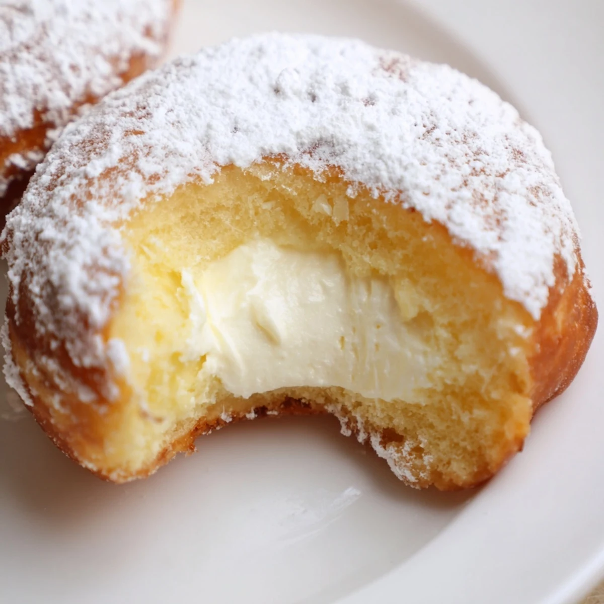 Soft pillowy Korean milk cream donuts filled with sweet vanilla cream and fried to perfection