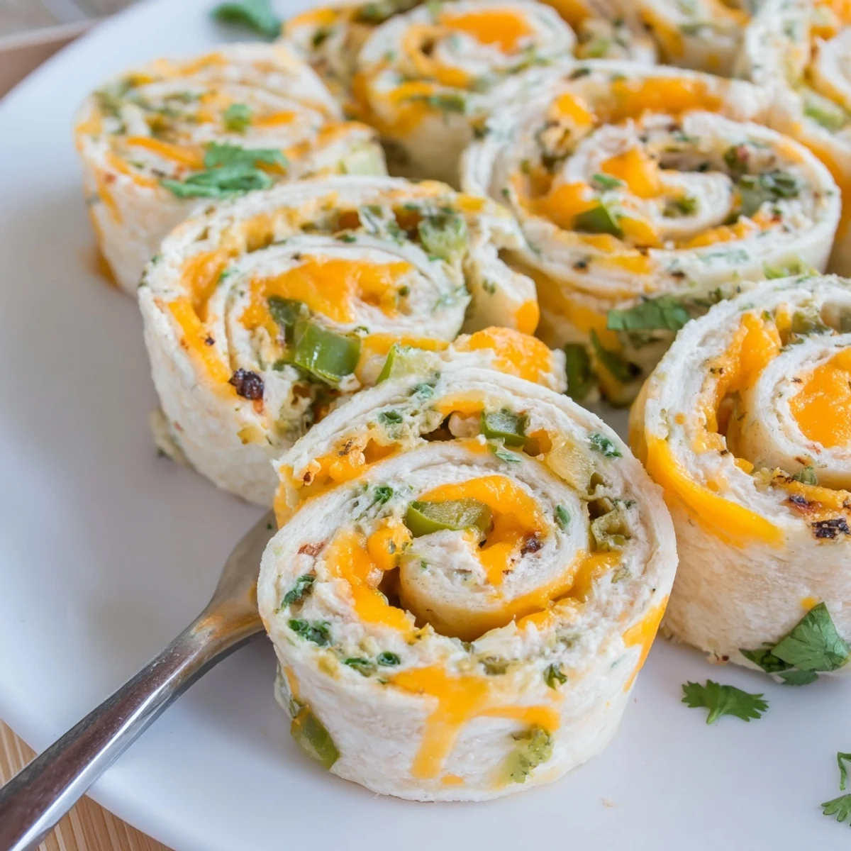 Warm jalapeño popper pinwheels on a wooden board, ready for game day party serving
