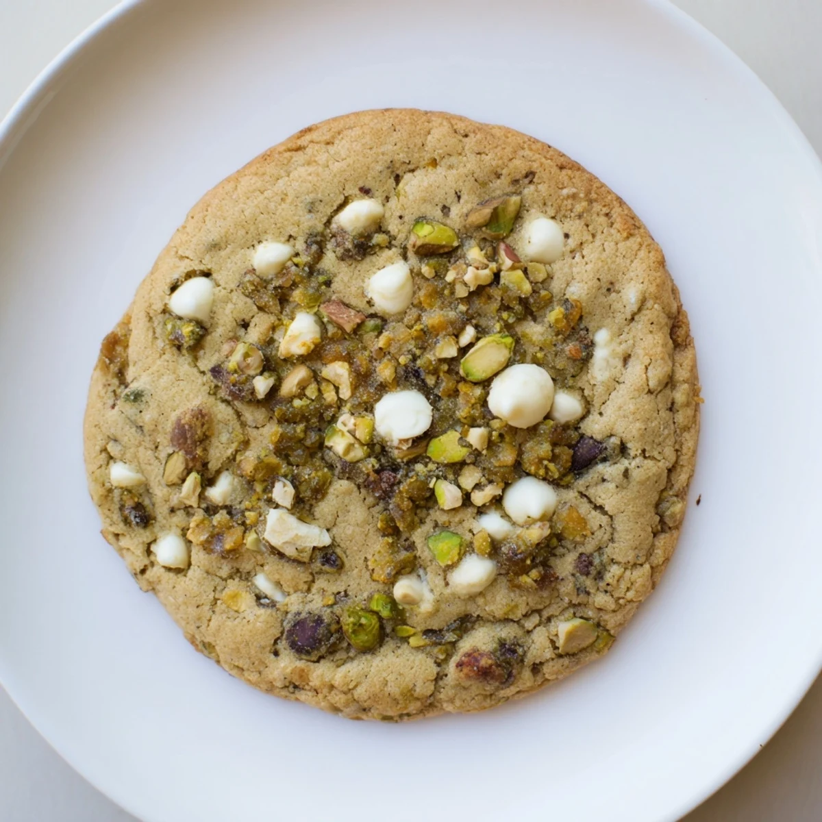 Freshly baked Dubai chewy cookie with melted chocolate chips and aromatic Middle Eastern spices