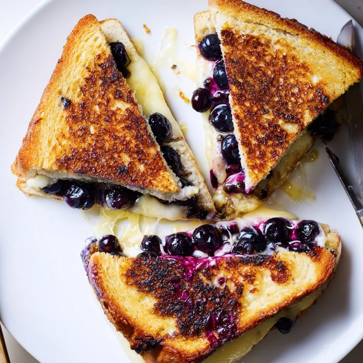 Serve Juicy Blueberry Grilled Cheese alongside tomato soup or a peppery basil salad