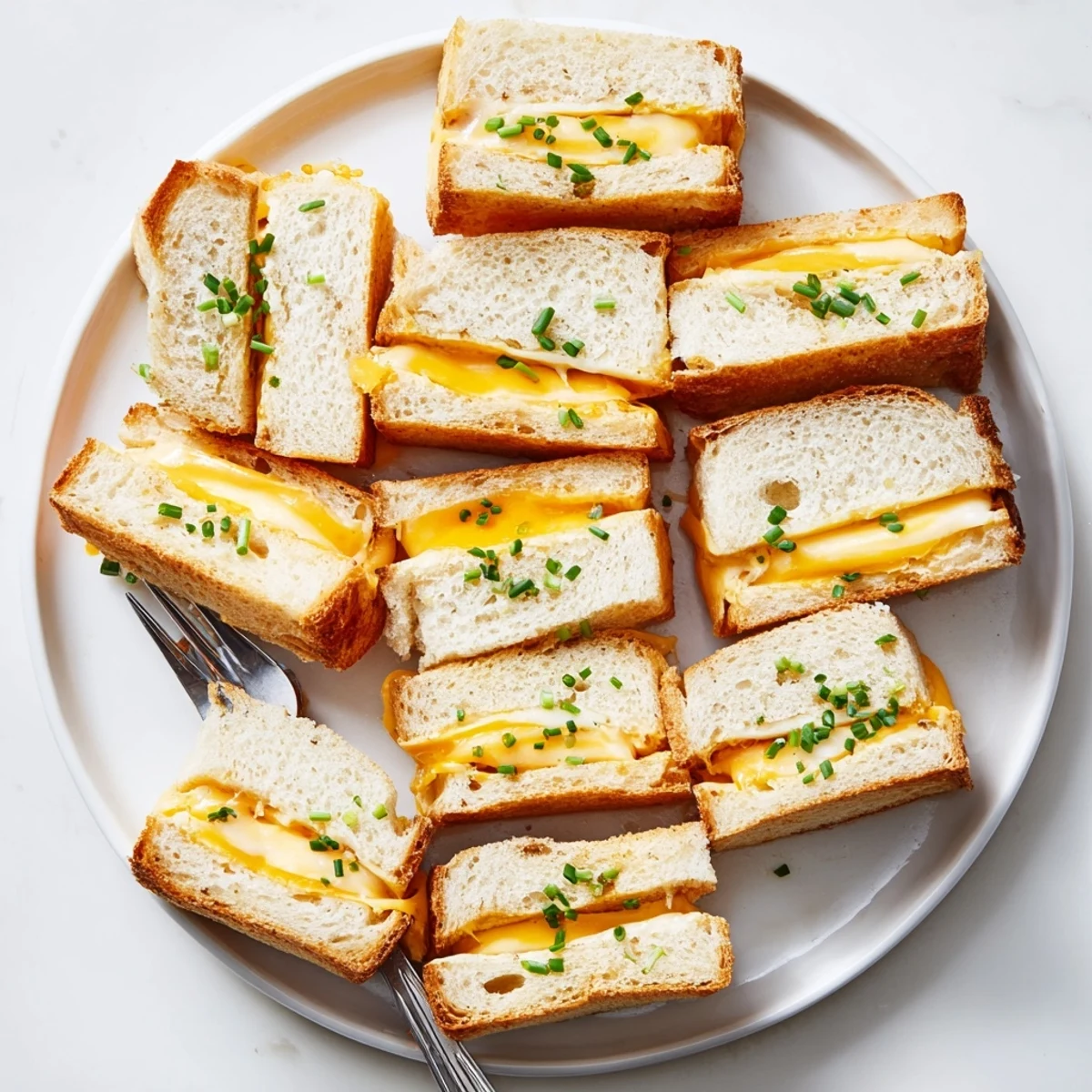 Mini Grilled Cheese Hawaiian Rolls with gooey cheddar, golden crust, pulled apart