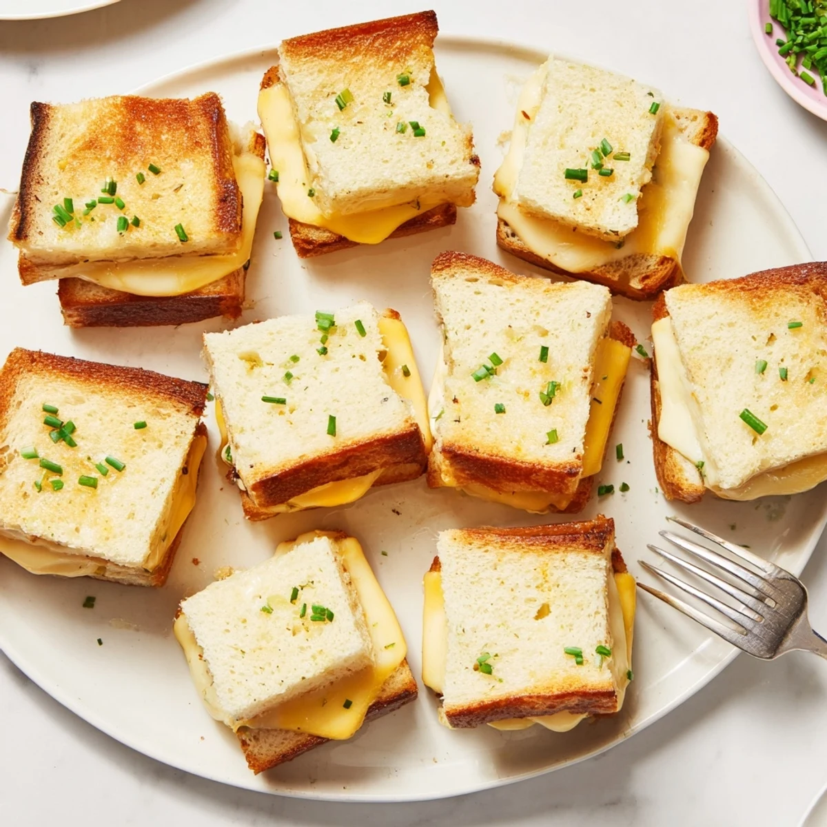Warm Mini Grilled Cheese Hawaiian Rolls on a platter, perfect for dipping