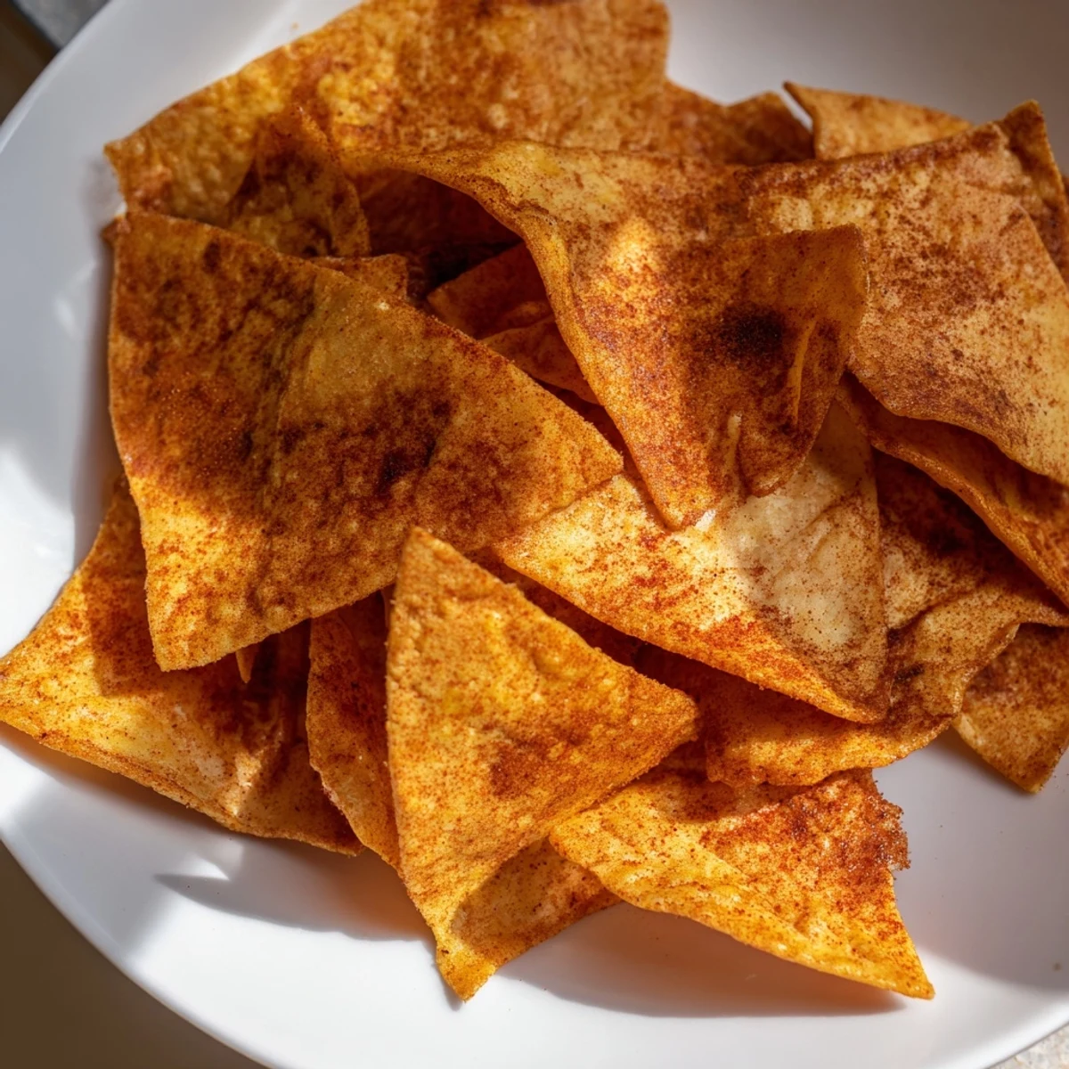Golden crispy chickpea chips arranged on a wooden board, ready for healthy gluten-free snacking