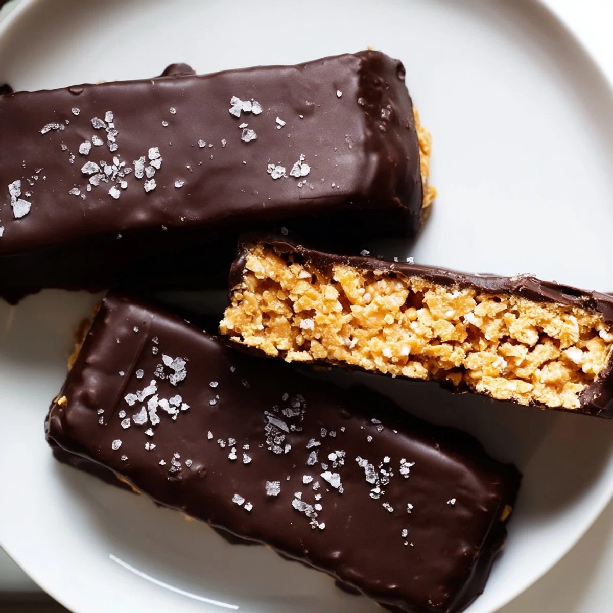 Crunchy peanut butter Homemade Butterfingers cut into golden bars ready for chocolate coating