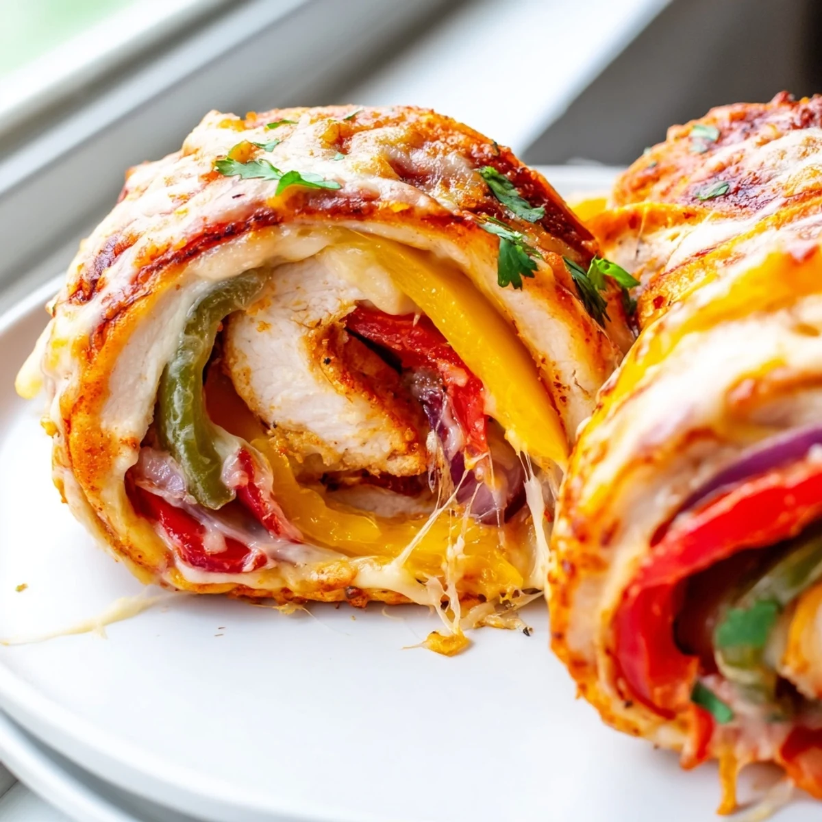 Baked Chicken Fajita Roll Ups
