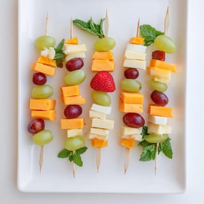 Delicious Fruit And Cheese Kabobs