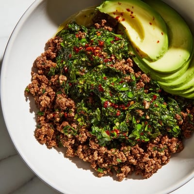 Chimichurri Ground Beef Bowls